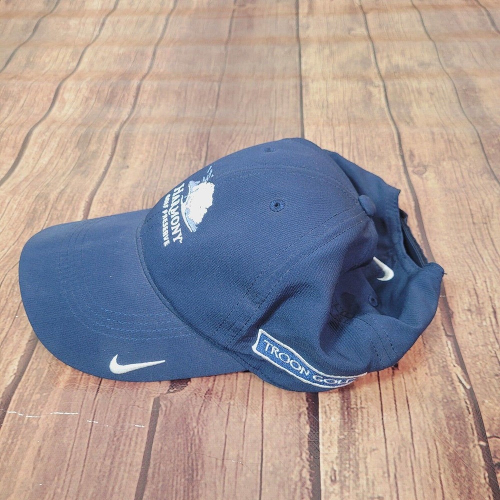 Nike Mens Hat Blue OS Harmony Golf Preserve‎ Logo Adjustable Troon Golf - Picture 2 of 13